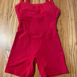 Red Sleeveless Bodysuit